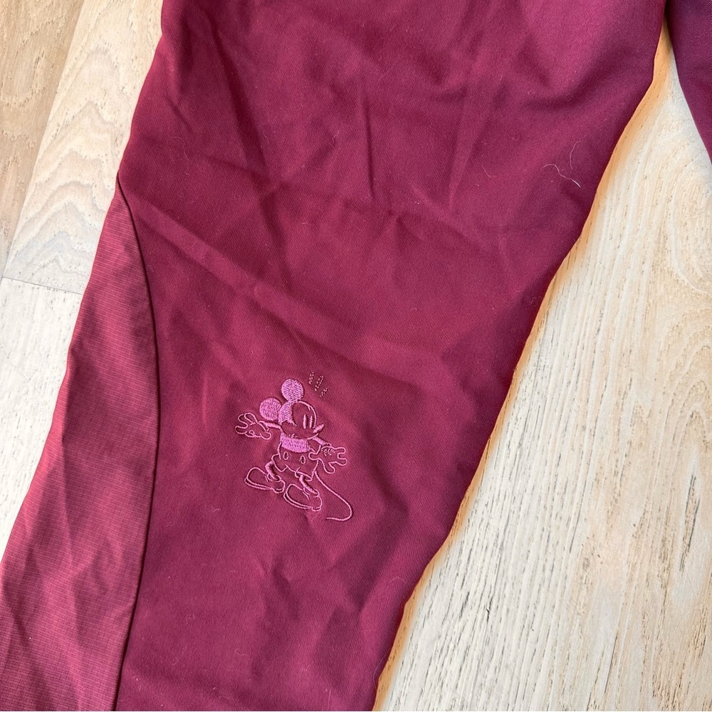 Figs Burgundy Disney Mickey Mouse Jogger Scrub Pants size XS - Picture 7 of 8